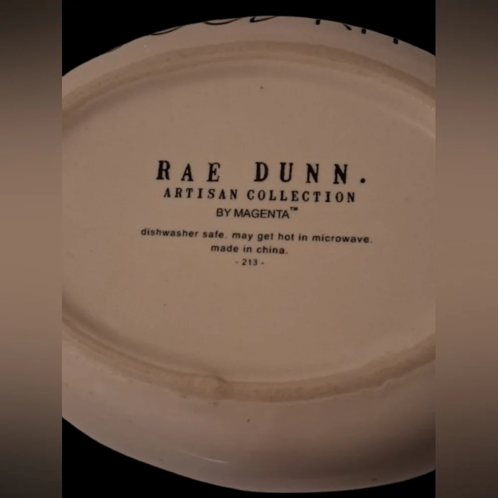 Rae Dunn Artisan Good Kitty Collection Cream Color Oval Cat Dish